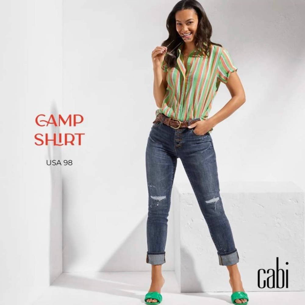 Cabi button down camp shirt, nwt